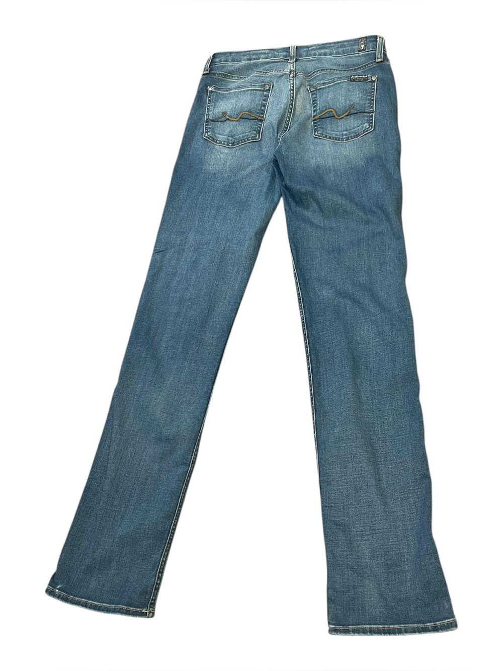 7 For All Mankind B(air) Kimmie Straight Leg Jeans Size 28 Wiskering Detail - Picture 2 of 14